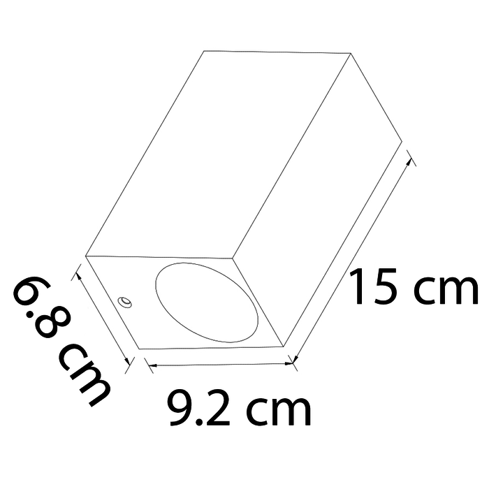 Lampada da parete moderna quadrata Dutchman - nero
