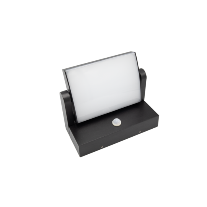 Lampada da parete regolabile Berlin con sensore - nero