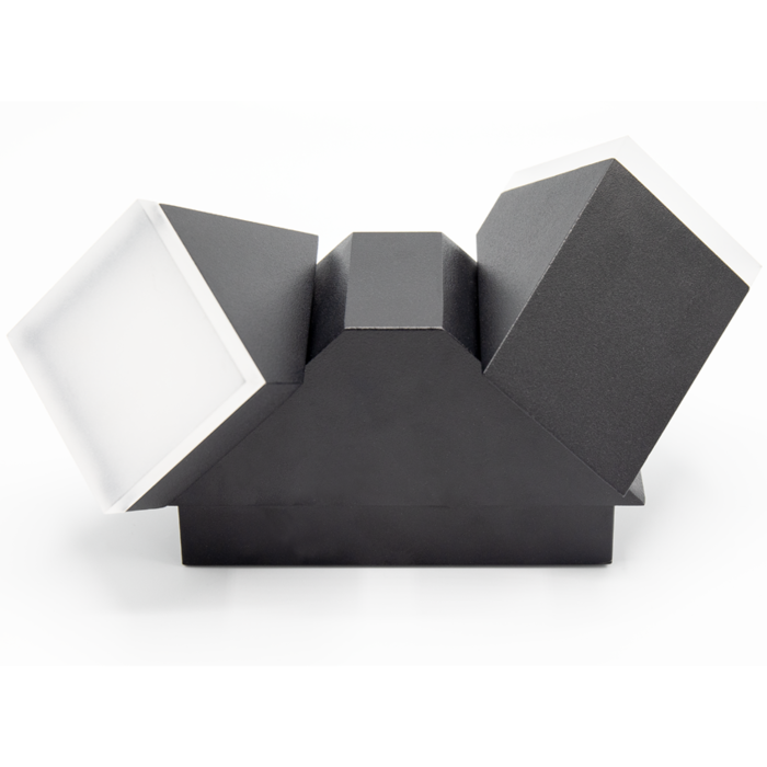 Lampada da parete regolabile Michael a 2 luci - nero