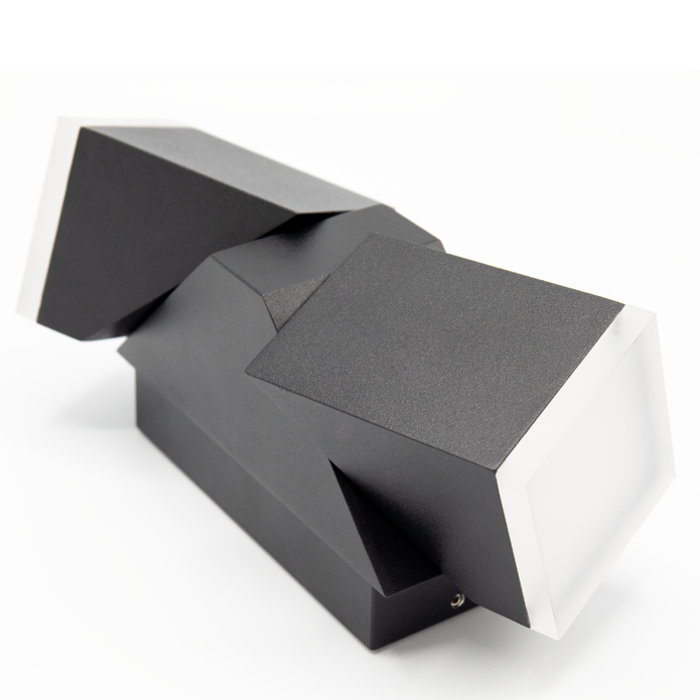 Lampada da parete regolabile Michael a 2 luci - nero