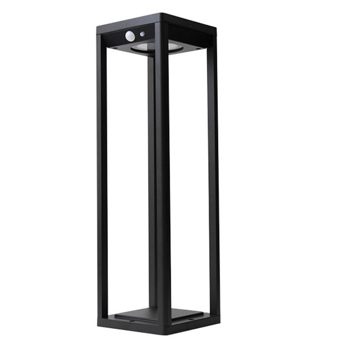 Lampada da terra nera con sensore e solare - Marcello