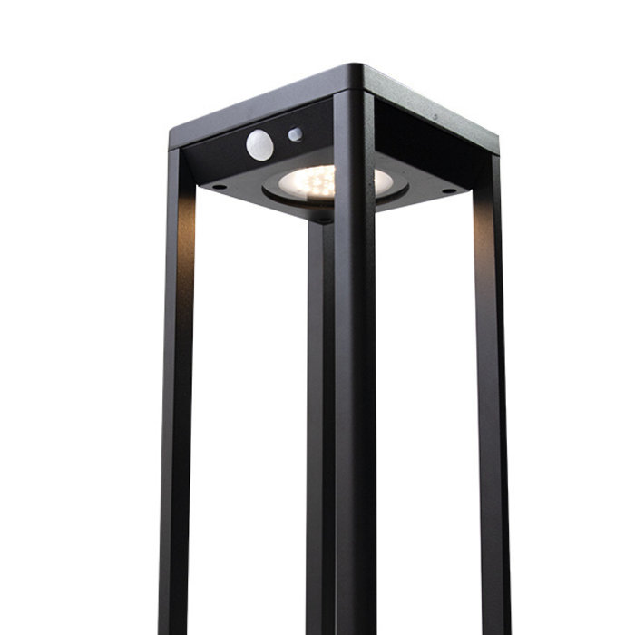 Lampada da terra nera con sensore e solare - Marcello
