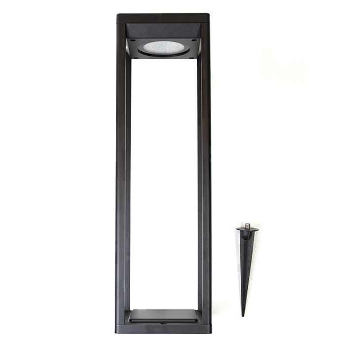 Lampada da terra nera con sensore e solare - Marcello