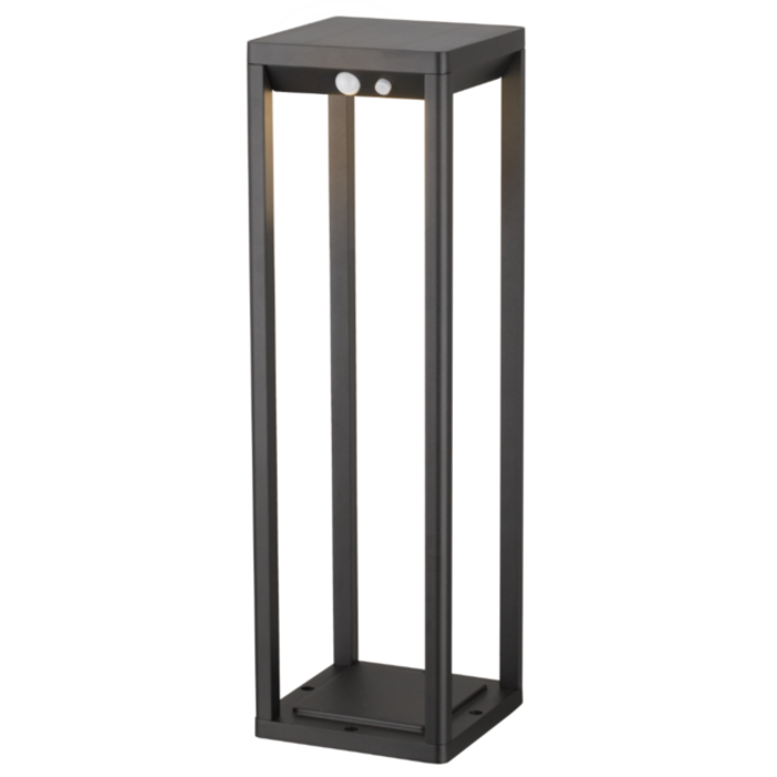 Lampada da terra nera con sensore e solare - Marcello