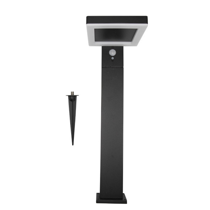 Lampada da terra nera con sensore Paulo - 50 cm