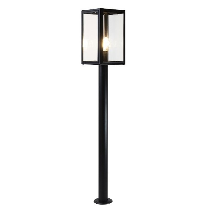 Lampada da terra industriale in acciaio inox Giovanni - nera