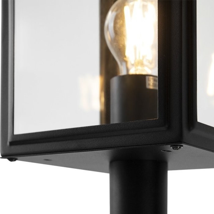 Lampada da terra industriale in acciaio inox Giovanni - nera