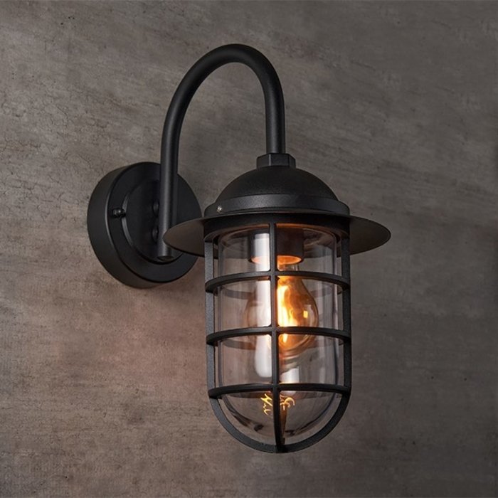 Lampada da esterno moderna nera Carla, 50 cm