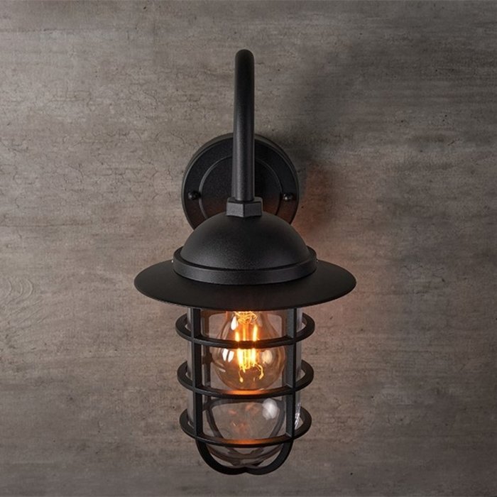 Lampada da esterno moderna nera Carla, 50 cm