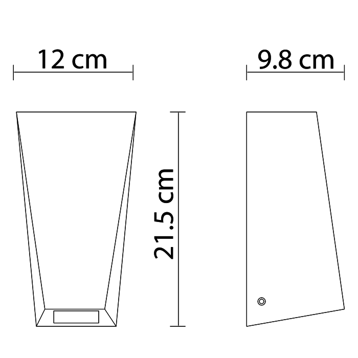 Lampada da parete moderna nera - Luisa