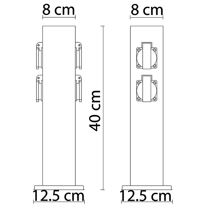 Dissuasore inox con zoccolo - Fabrizio
