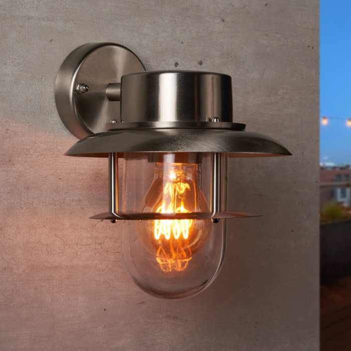 Landelijke wandlamp RVS - Fabio