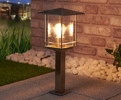 Lampada classica da esterno Rocco in acciaio inossidabile, 45 cm