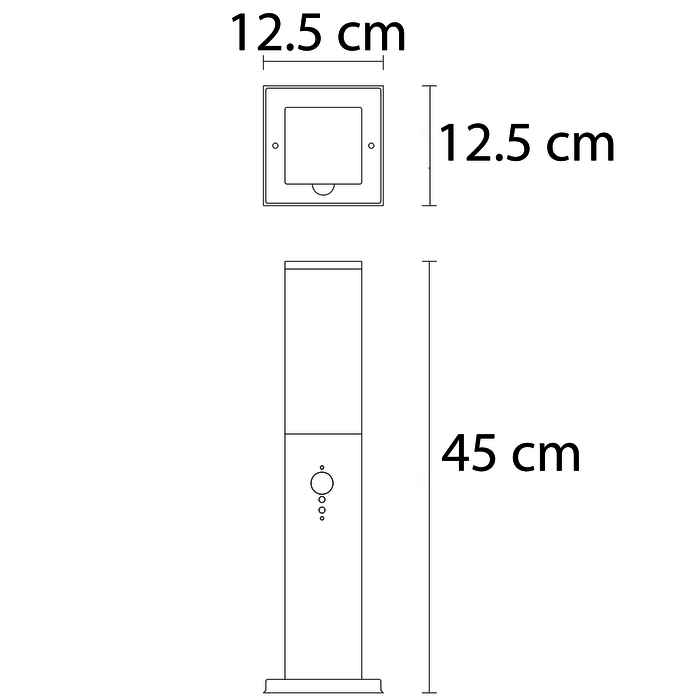 Lampada da parete Country acciaio inox - Fabio