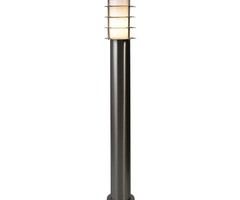 Lampada da terra Silvio in acciaio inox, 80 cm