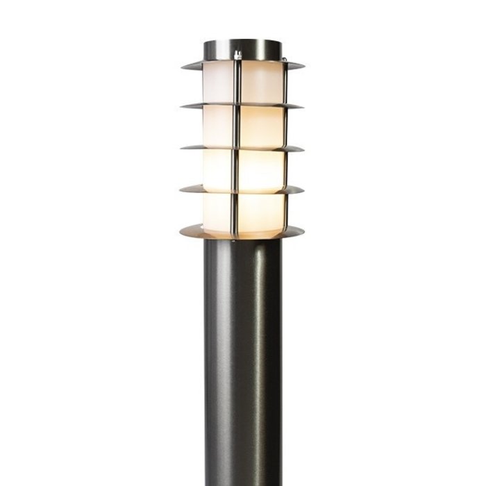 Lampada da terra Silvio in acciaio inox, 80 cm