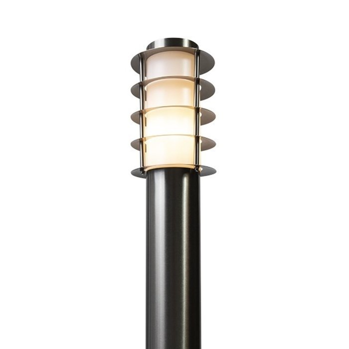 Lampada da terra Silvio in acciaio inox, 80 cm