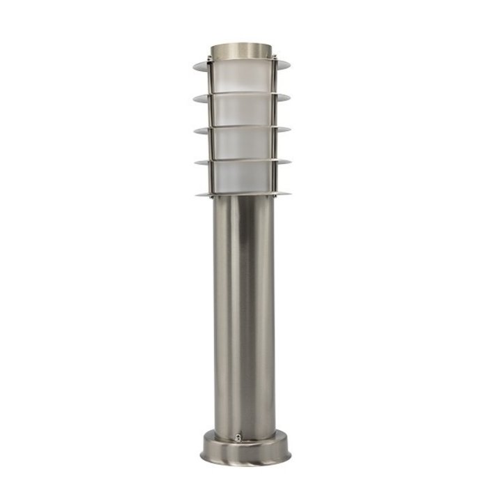 Lampada da terra Silvio in acciaio inox, 50 cm