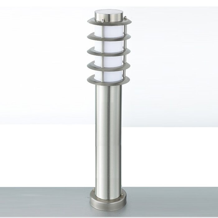 Lampada da terra Silvio in acciaio inox, 50 cm