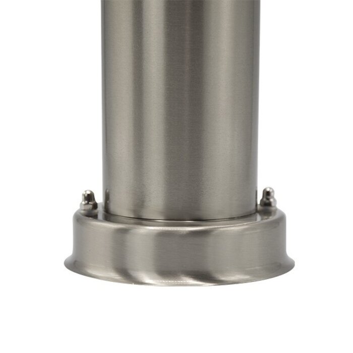 Lampada da terra Silvio in acciaio inox, 50 cm