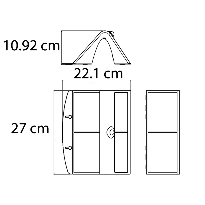 Lampada da parete solare nera con sensore Double Conan, 6.8W