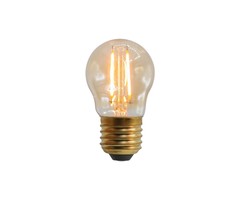 Lampada a filamento da 2,5W e 4,5W, 2000K, vetro ambra Ø45 - dimmerabile
