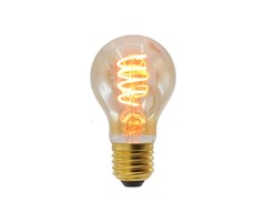 Lampada a spirale 5W, 1800K, vetro ambra Ø60 - dimmerabile