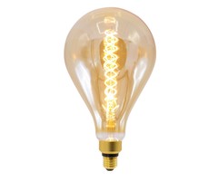 Lampada a spirale DNA 8,5W XXL, 2000K, vetro ambra Ø160 - dimmerabile
