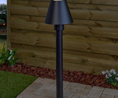 Lampada da esterno moderna Bruno nera, 80 cm