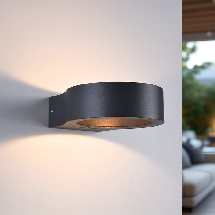 Lampada moderna da esterno Leo - nero