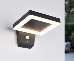Lampada da parete moderna per esterni con sensore Pablo - nero