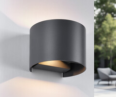 Lampada da parete rotonda Lizzy - antracite