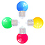 Set van 4 kleuren lampen