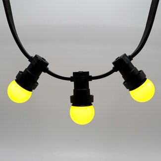 Lampadina sferica gialla da 1 watt con copertura standard Ø45 mm