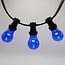 1 watt blauwe lampen met grote transparante kap Ø60 mm