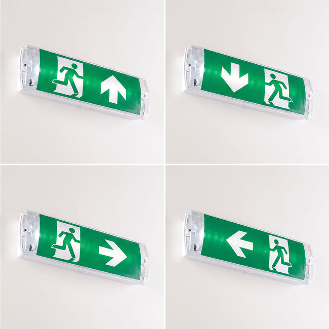 Illuminazione di emergenza da 3 watt con copertura trasparente, serie OTG-KL