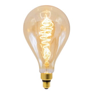 Lampadina a filamento LED dimmerabile 8,5 watt ambra a spirale croissant 160 mm