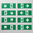 Pictogrammen set voor opbouw noodverlichtingarmaturen