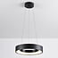 Moderne hanglamp Roundy in matzwart metaal