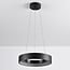 Moderne hanglamp Roundy in matzwart metaal