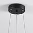 Moderne hanglamp Roundy in matzwart metaal