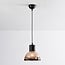 Klassieke hanglamp Paris - zwart met amber glas