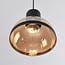 Klassieke hanglamp Paris - zwart met amber glas