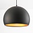 Moderne ronde hanglamp Goldy in zwart met goud