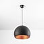 Moderne ronde hanglamp Goldy in zwart met goud