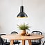 Moderne hanglamp Sicily - zwart met gouden decoratie