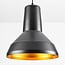 Moderne hanglamp Sicily - zwart met gouden decoratie