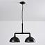 Industriële hanglamp Libra in zwart met brons