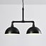 Industriële hanglamp Libra in zwart met brons
