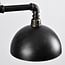 Industriële hanglamp Libra in zwart met brons